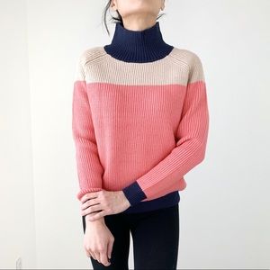KHLOE colorblock pullover sweater